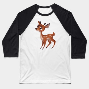 Cute Deer Drawing Baseball T-Shirt